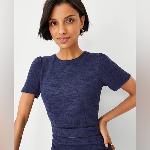 Petite Puff Sleeve Knit Dress - Picture 2 of 4